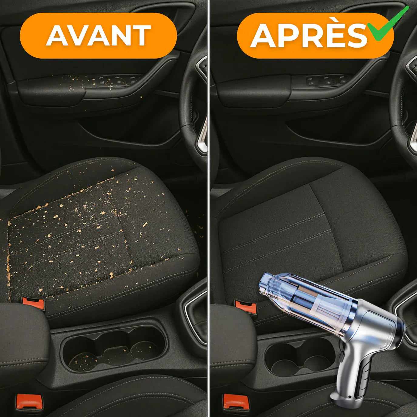 Aspirateur Voiture Sans Fil Puissant – Compact, Léger et Rechargeable