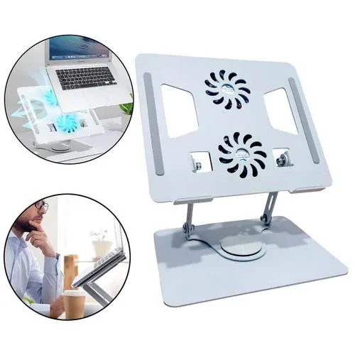 BONDABOU MARKET Support de PC Portable Réglable avec Double Ventilateur de Refroidissement