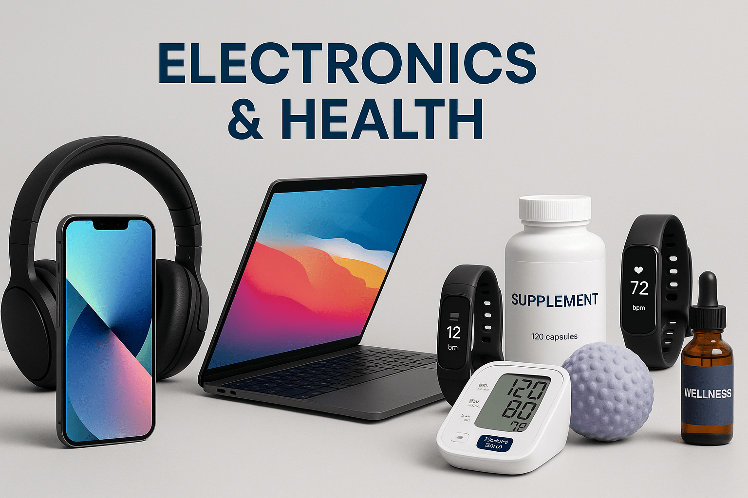 genere moi une image pour la vente des multiproduit sur tout electronique et santé